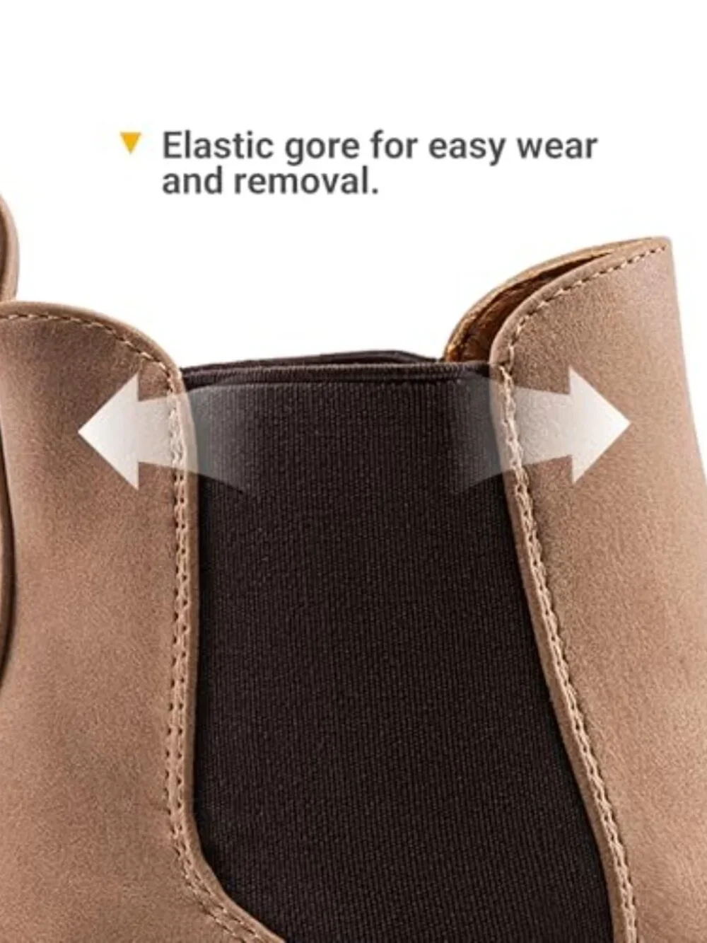 Women's High Chunky Heel Chelsea Ankle Boots Slip On Elastic Fall Heeled